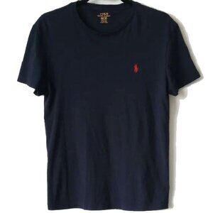 Polo 100% Cotton T-shirt XS Navy Red Embroidered Pony Logo